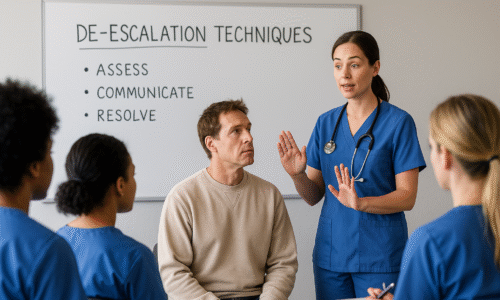 De-escalation Techniques for Violent or Aggressive Patients: Skills Every Nurse Should Know to Stay Safe and Protect Others