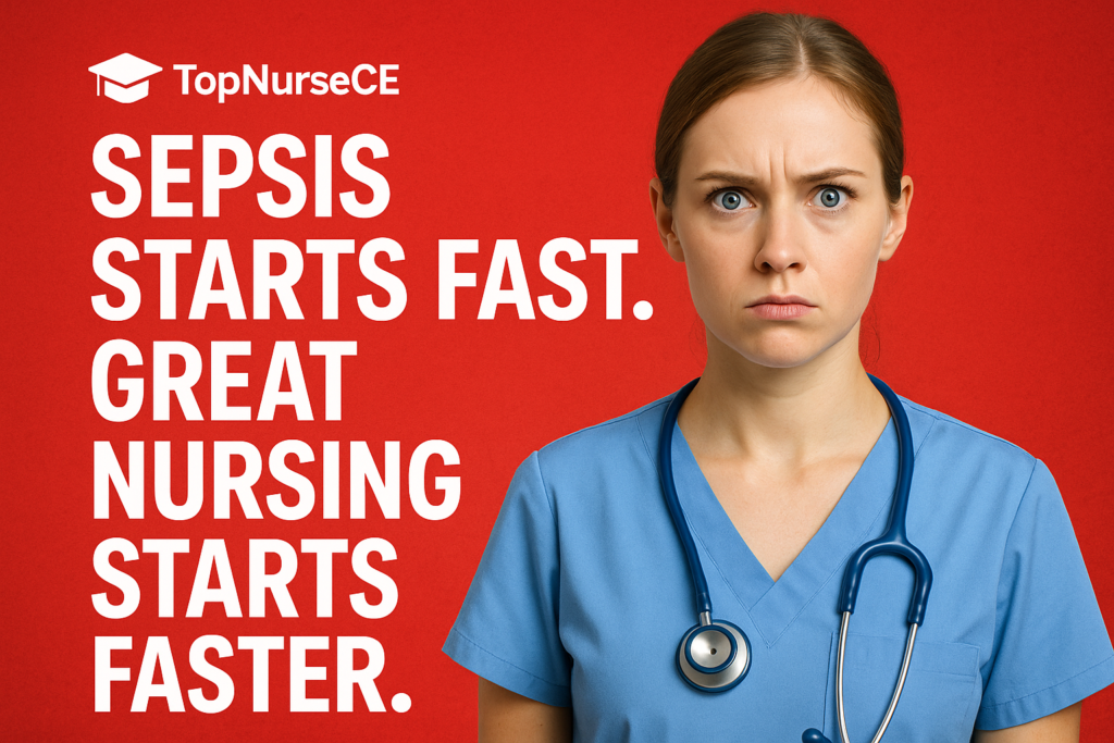 Sepsis Starts Fast. Great Nursing Starts Faster.